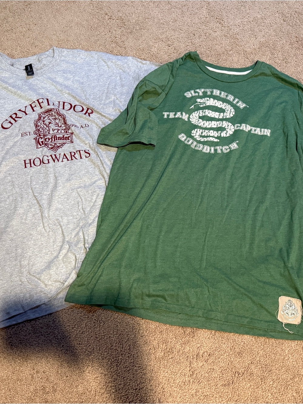 Harry Potter Gryffindor & Slytherin Tee Set - Gray & Green
